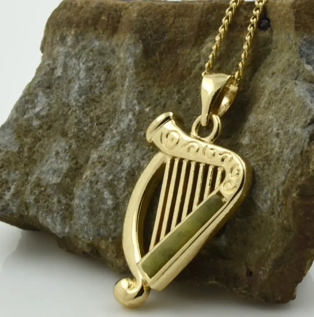 Connemara Marble Harp Necklace