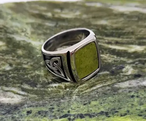 Connemara Marble Celtic Knot Ring